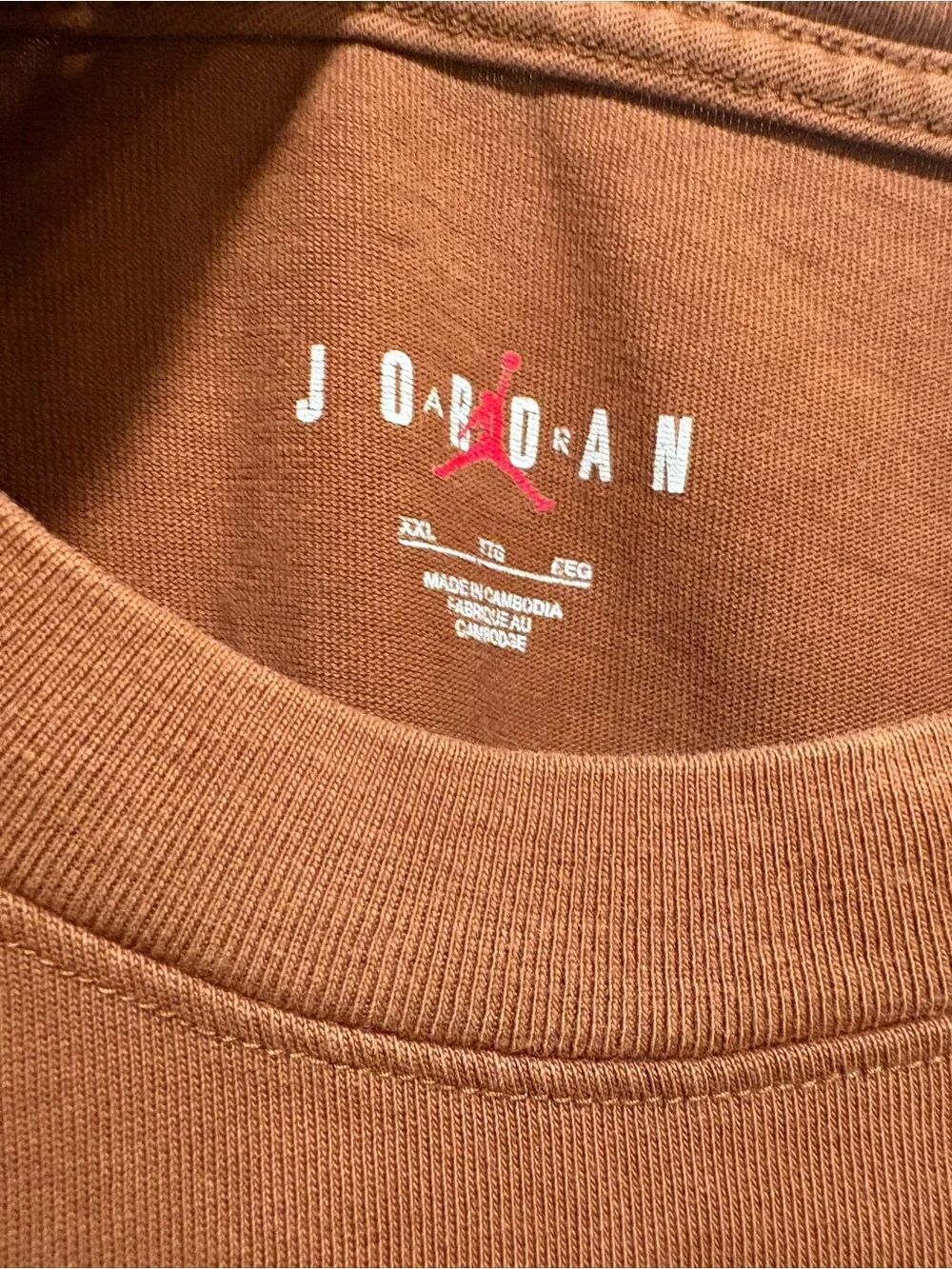 Jordan Men’s Rust Brown Short Sleeve Graphic Crewneck Tee